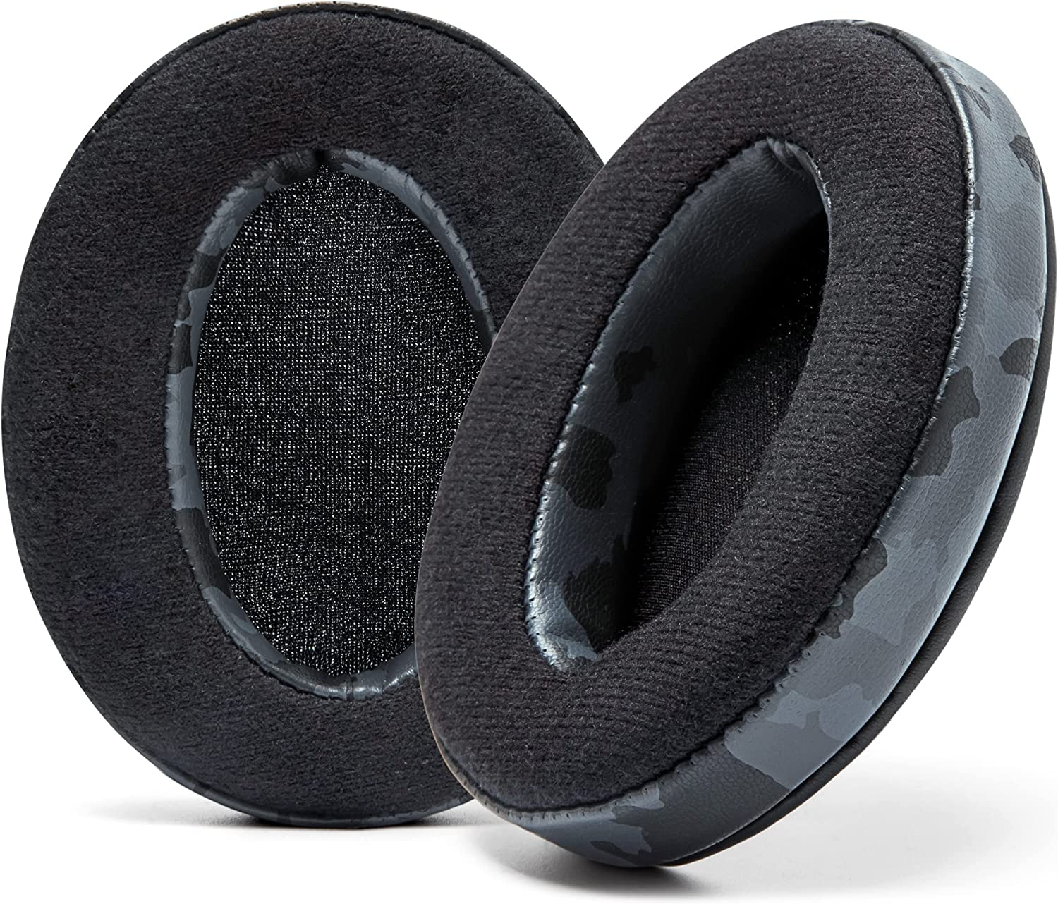 WC Padz Velour - the Ultimate Upgraded Earpads by Wicked Cushions - Compatible with Audio Technica, Hyperx, Steelseries Arctis & More - Extra Thick - Bigger Opening - Softer Memory Foam | (Black)