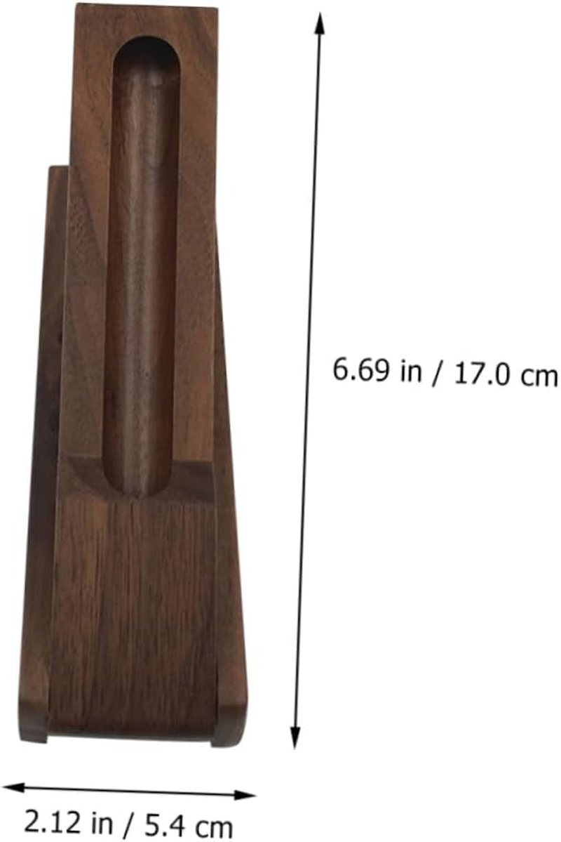 BCOATH Wooden Pencil Box Pen Case Walnut Natural Color Stationery Case Desk Organizer for Office and School Storage image number 2