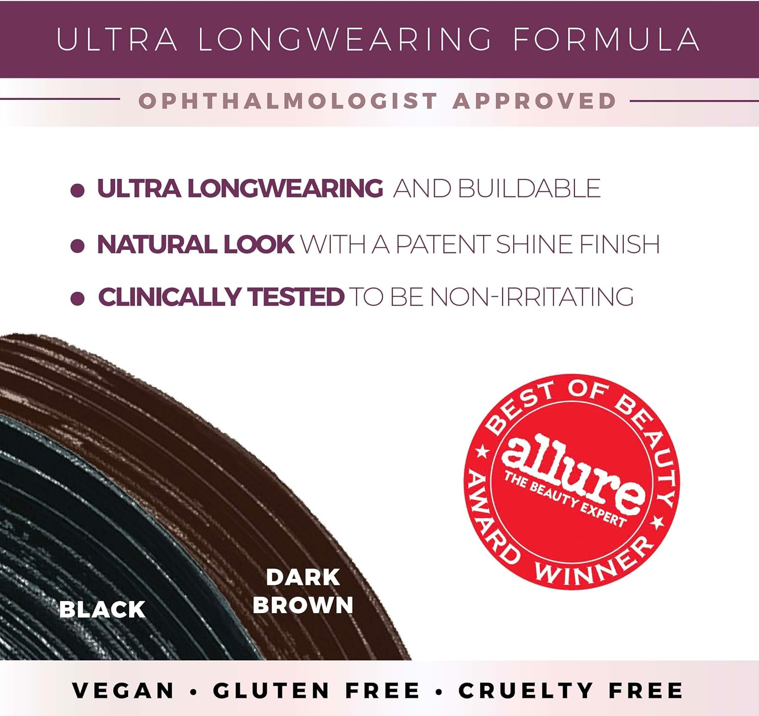 Blinc Original Tubing Mascara, Natural Looking Lengthening Mascara, Ultra-Longwearing Washable Mascara, Vegan, Gluten-Free and Cruelty-Free, 9Ml / 0.30 Fl. OZ - Dark Purple image number 3