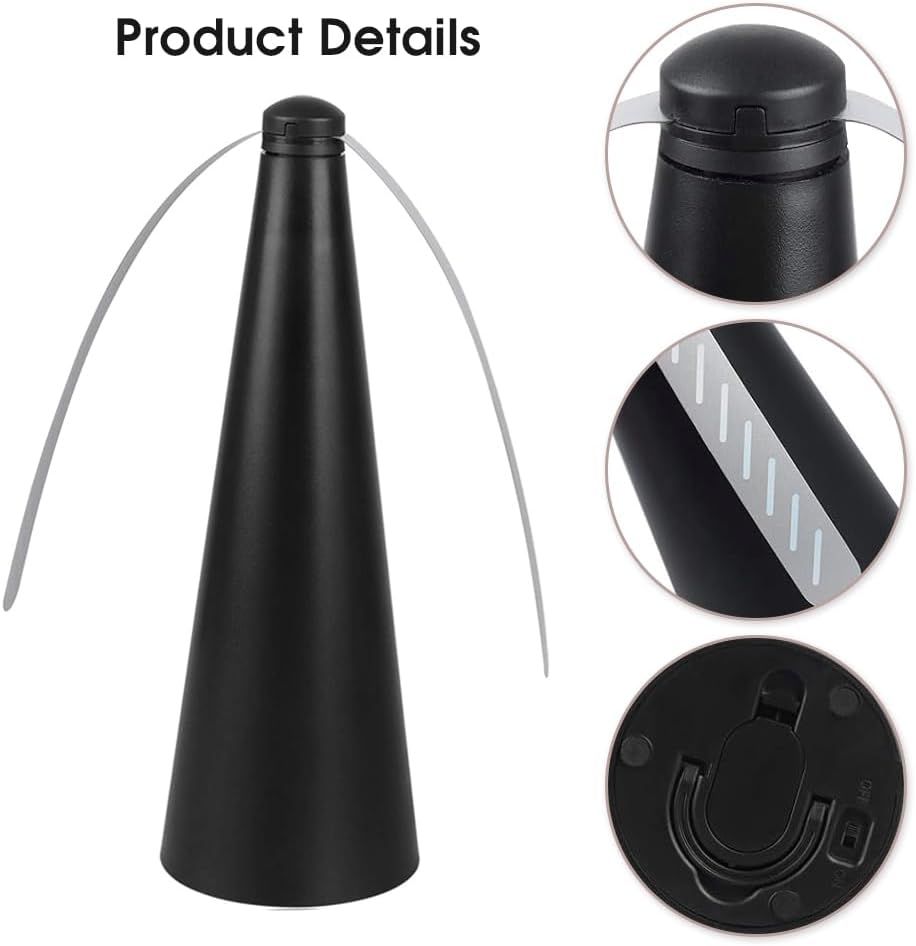 Living Today Fly Swatter Fan, Battery Operated Food Spinning Fan for Table Picnic,Portable Table Fly Repellent Fan,Food Fruit Fans for outside Indoor Meal for Restaurant Patio Home Barbeque (1, Black) - 1, Black image number 5
