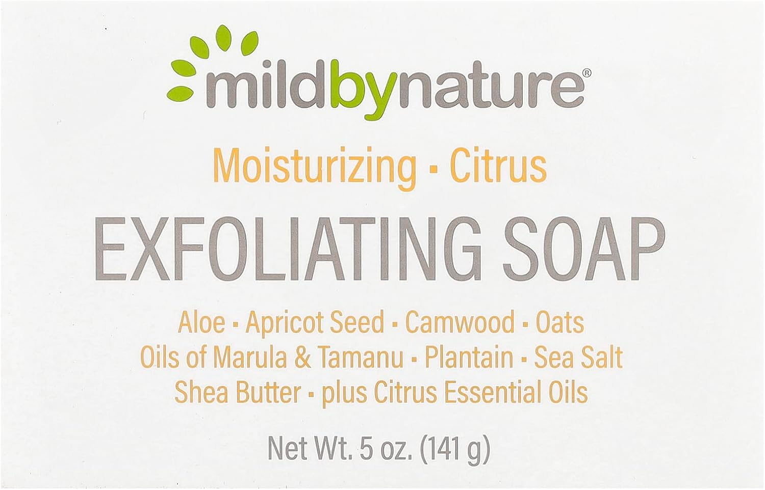 Mild by Nature Exfoliating Bar Soap, Citrus, 5 Oz (141 G) image number 1