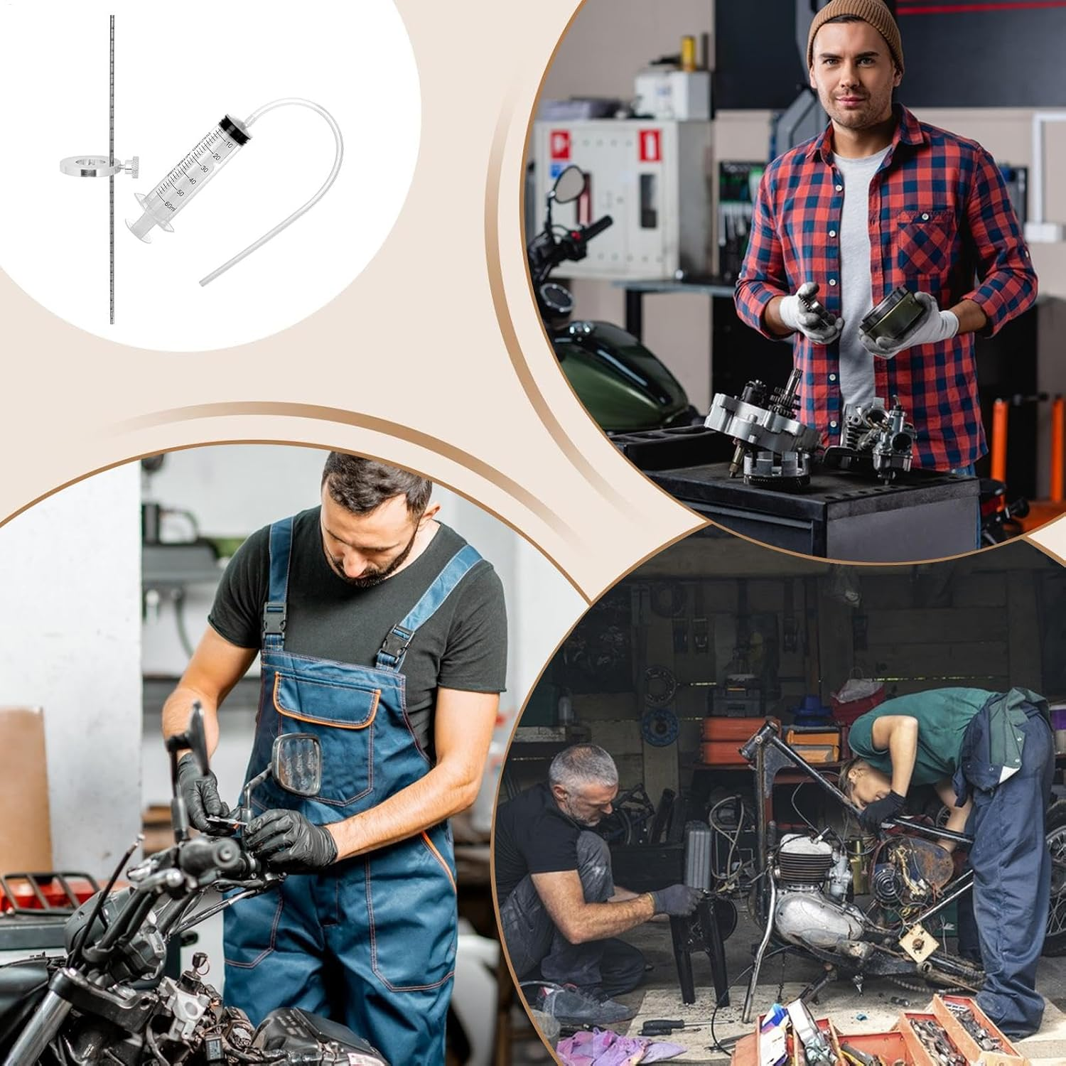 Fork Oil Levels Tool - Precise Motorcycle Fork Seal Driver Kit - Seals Tightly Powersports Supplies, Automotive Equipment for Young, Professionals, Beginners, Home Users image number 3