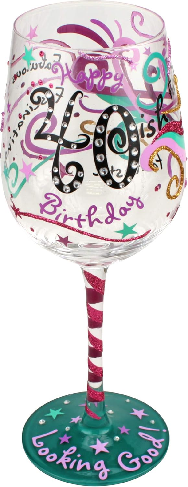 TOP SHELF 3779A 40-Ish Birthday Wine Glass &ndash; Gift Ideas for Wine Enthusiasts image number 5