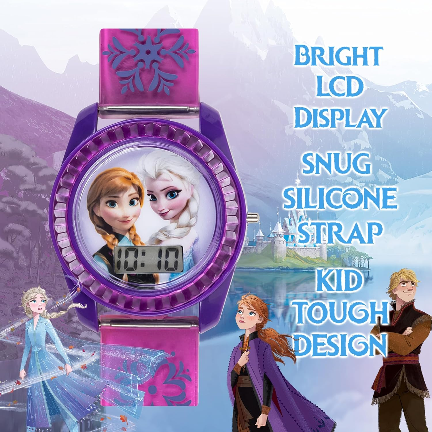 Disney Kids' Digital Display Analog Quartz Watch - Pink image number 2