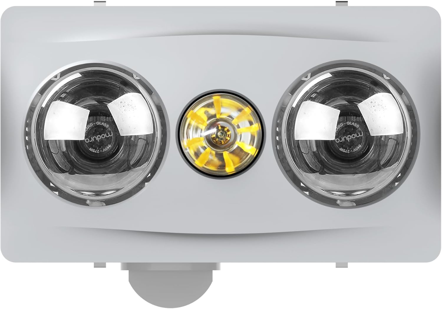 Modura Bathlux2 Bathroom 3 in 1 Unit Heater Fan Exhaust Light Infrared 2X275W Instant Heat (White)