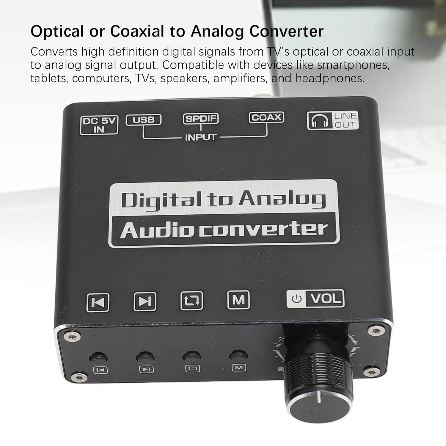 Audio Converter, Digital to Analog Sound Converter, 5.1 Optical to Analog Adapter for Phone Tablet Computer TV Speaker for TV Home Cinema image number 3