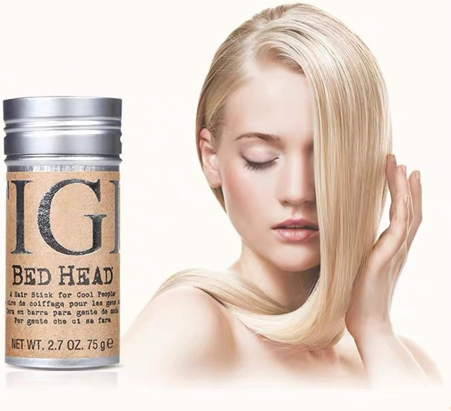 Hair Wax Stick, Styling Wax Stick Hair Wax Hairstyle Gel Stick Hair Modelling Wax Stick, Styling Hair Wax, for Wigs, Hair Strands, Broken Hair and Frizzy Hair, Frizz, 75 G image number 2