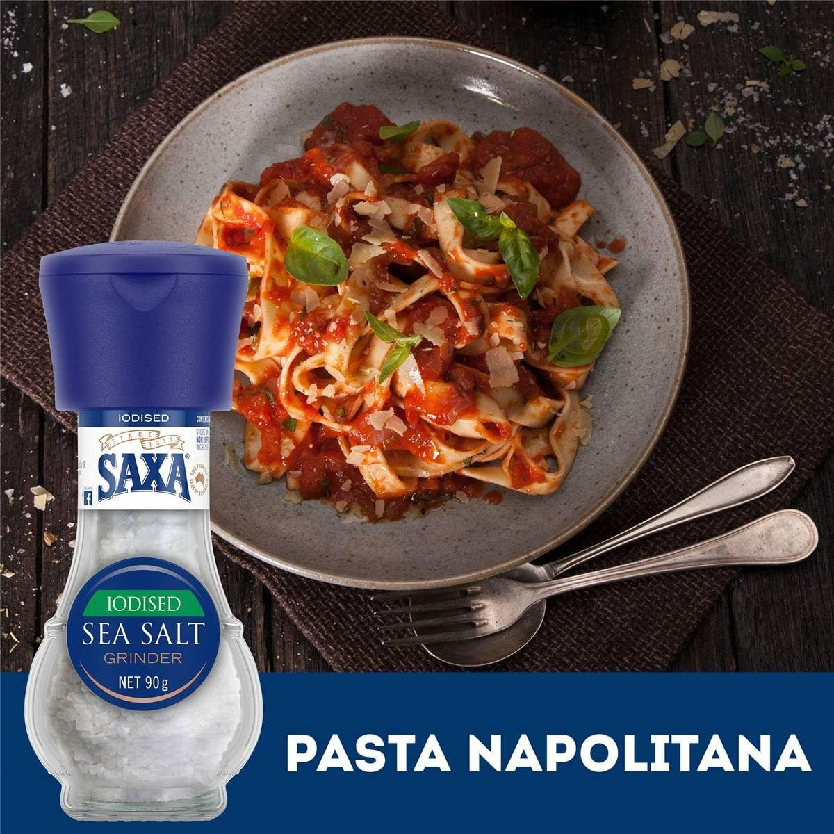 Saxa Iodized Sea Salt Grinder 90Gm image number 1