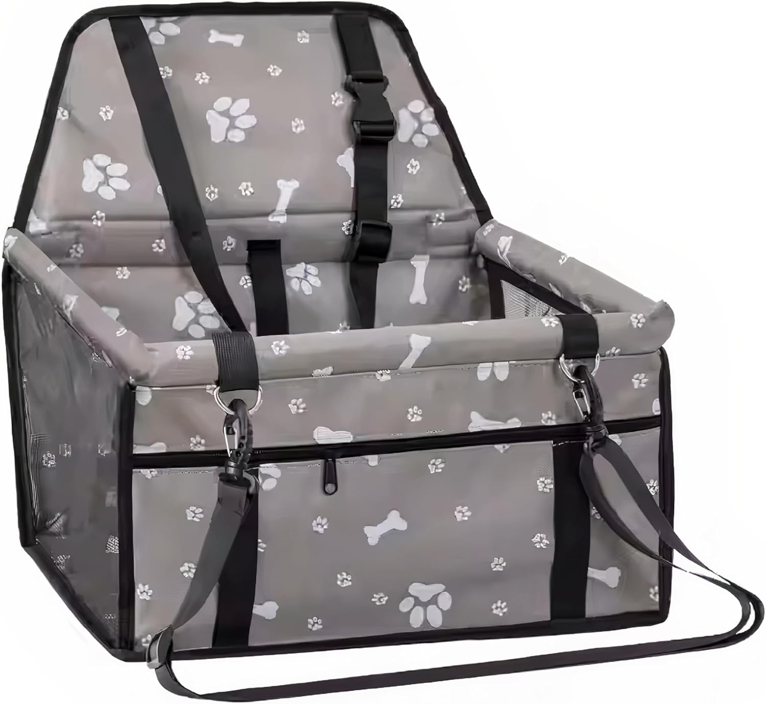 Dog Car Seat Booster - Perfect Car Booster Seat for Dogs, Large Pet Car Booster, Ensures a Safe and Comfortable Ride (Silver) image number 3