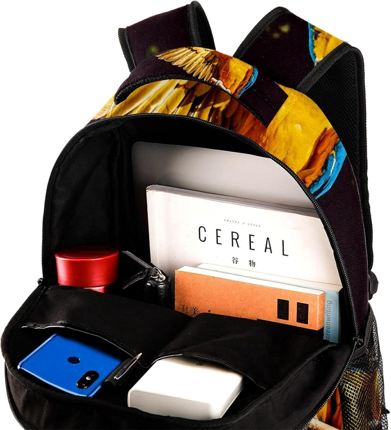 Parrot Bird Backpack Students Shoulder Bags Travel Bag College School Tote Backpacks image number 2