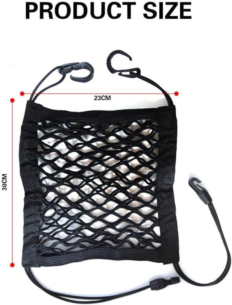 Car Seat Mesh Tidy Storage Net, 1Pc Dog Car Net Barrier with with 4 Hooks, Pet Safety Barrier Vehicle Mesh Organizer Seat Back Net, Dog Barrier Disturb Stopper Storage Pouch image number 2