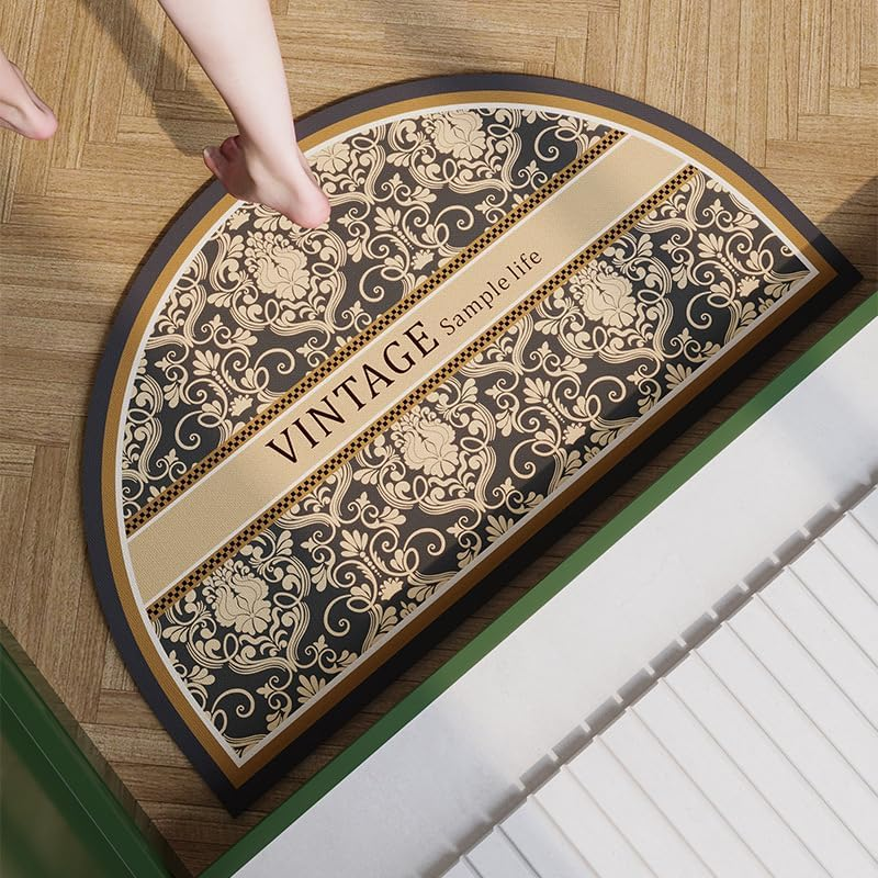 Floor Mat Kitchen Bath Rugs & Mats, Doormats, 50X80Cm Ultra-Soft Diatom Mud Bath Mat Quick-Drying Rubber Backing, Machine Washable for Bathroom, Tub & Shower &ndash; Vintage Home Decor Accessory (White)