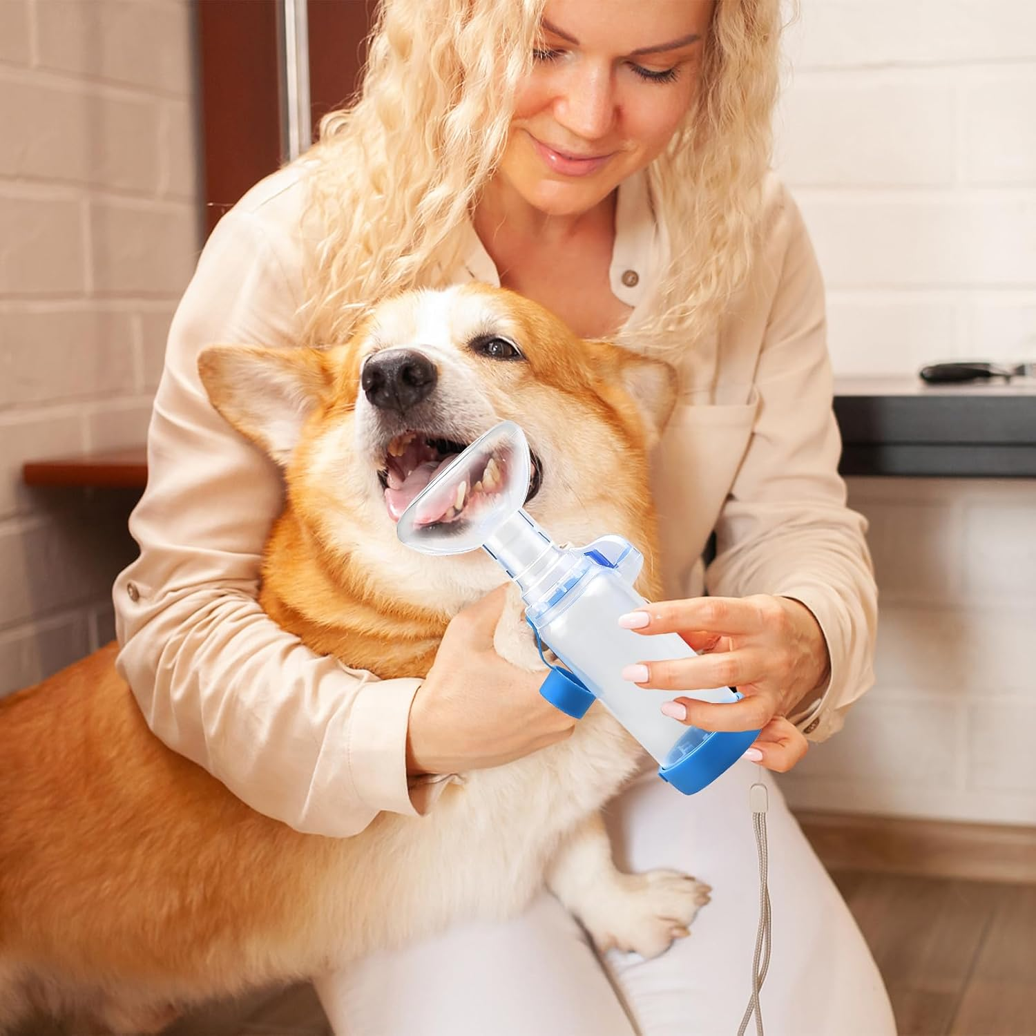 Exatta Inhaler Spacer for Cats and Dogs, Pet Inhaler Spacer with 2 Sizes Masks Cats Dogs, Aerosol Chamber, Hand Inhaler Spacer image number 6