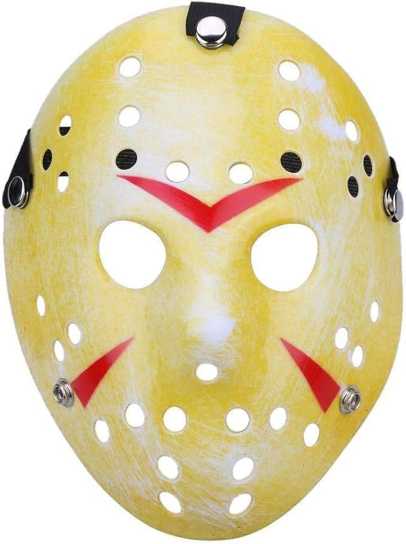 Boolavard 2Pcs Halloween Cosplay Mask Knife Set for Adult Costume Horror Yellow Decor Prop image number 2