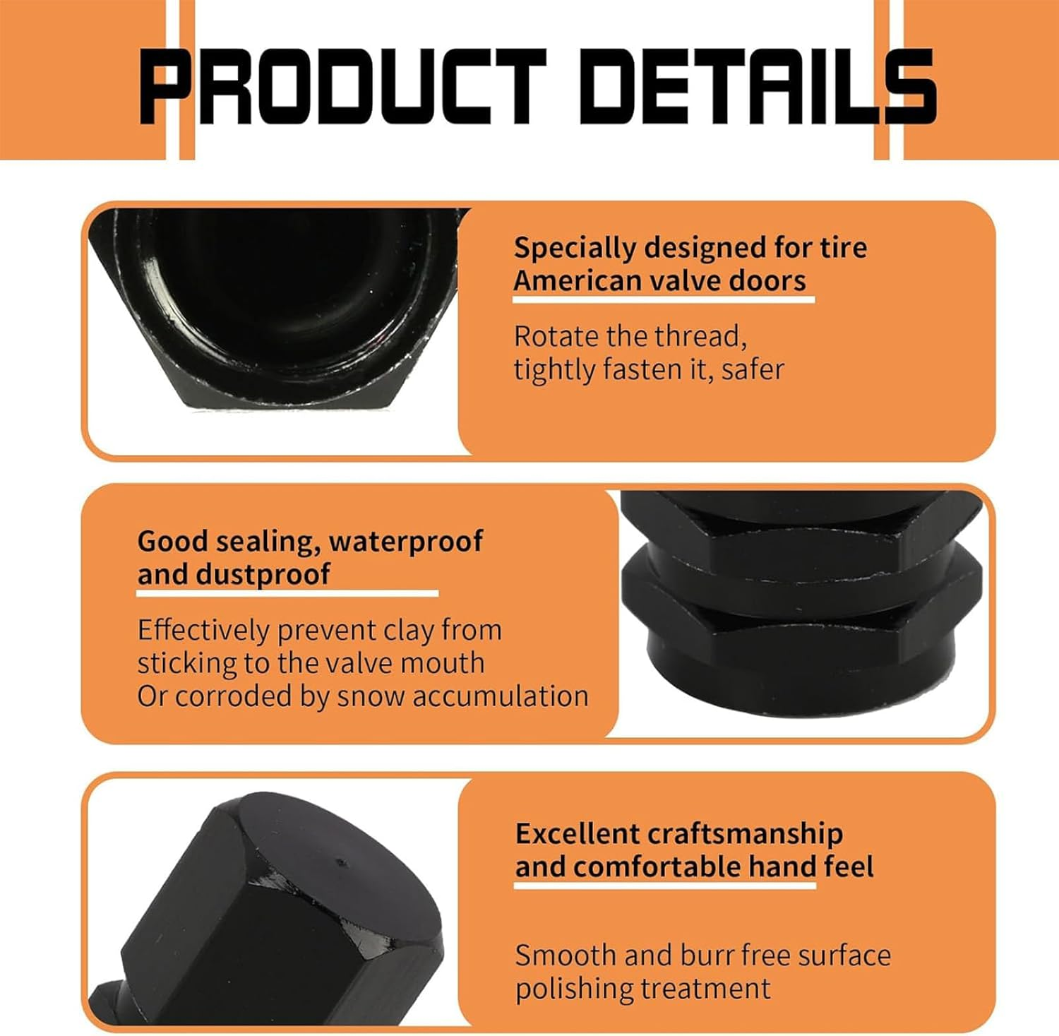 30 Pcs Tyre Valve Caps and Gasket, Hexagon Aluminum Car Tyre Valve Caps Suitable for Car SUV Bike Motorcycle for Owner Group Enthusiast People Who Pay Attention to Driving Safety image number 3