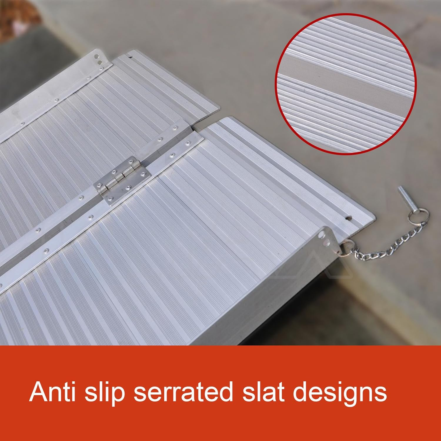 Multi Size Aluminium Ramp Folding Loading Access Portable for Wheelchair Scooter Van Disable (Large Foldable) image number 2
