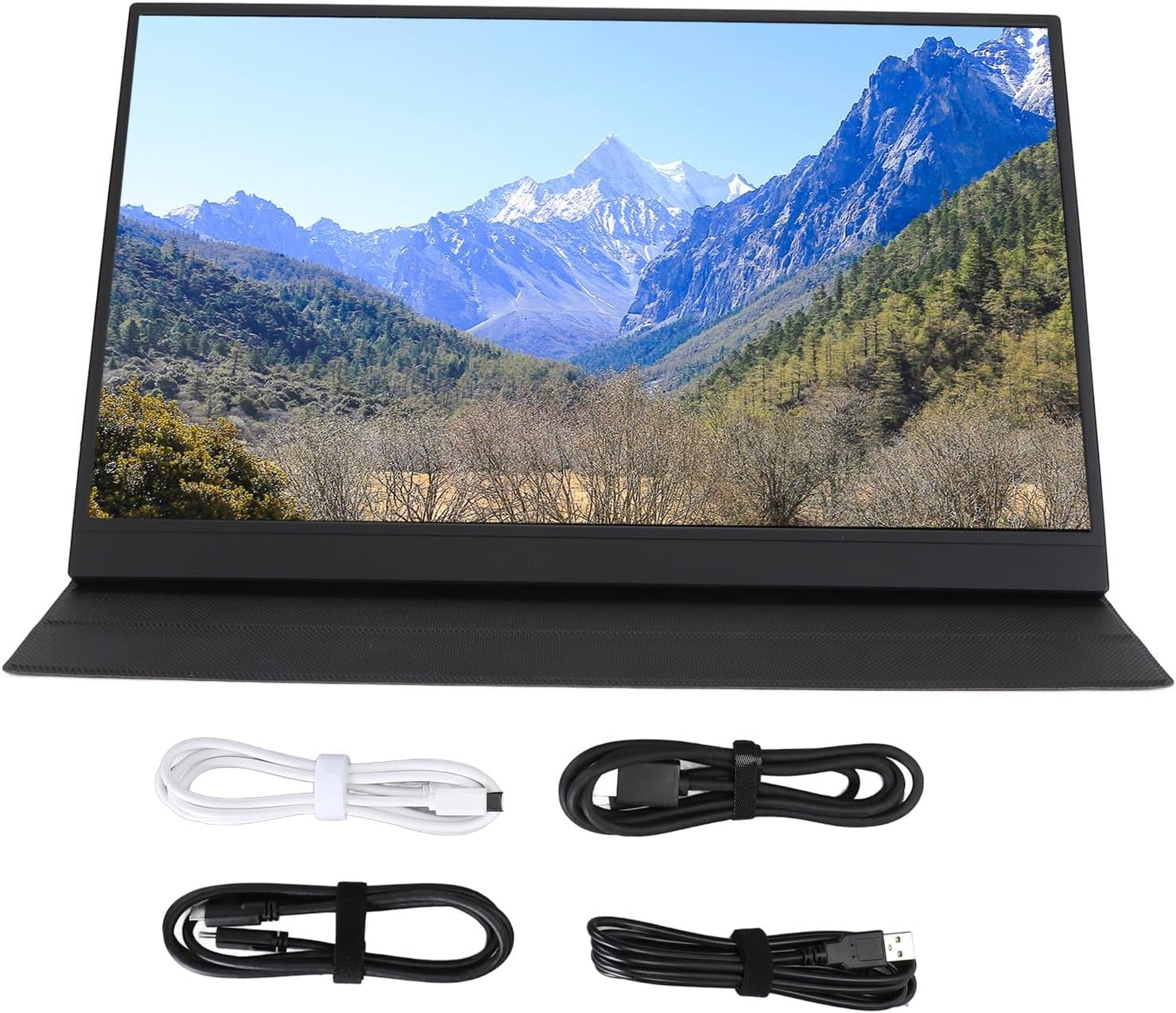 4K Portable Monitor, 17.3 Inch 3840X2160 IPS Laptop Display, with Adjustable Stand and Expandable Hole, 2 USB Type C Port, for Switch, OS X image number 5