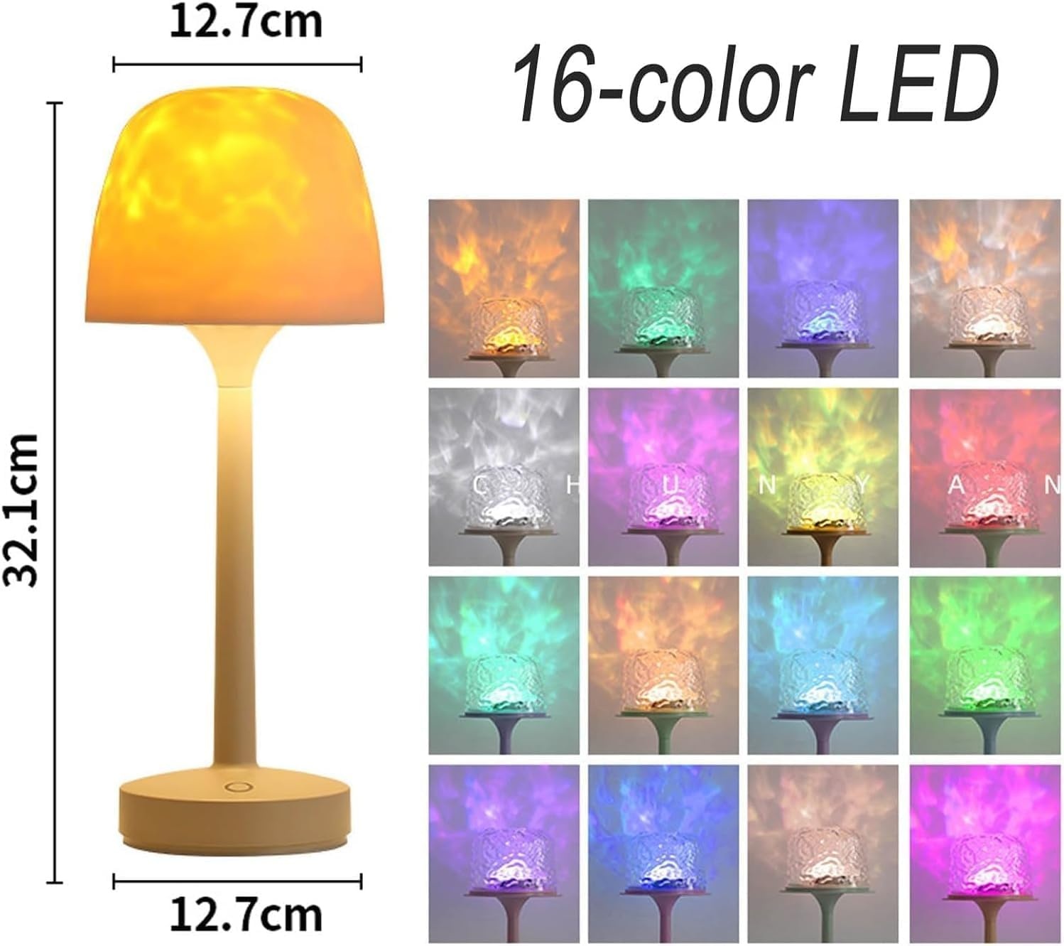 Rippleglow Dual-Mode Ambient Lamp, Soft Lighting or Immersive Ripple Projection, Remote and Manual Dual Control, for Bedroom, Home Decorate (C#1) image number 4