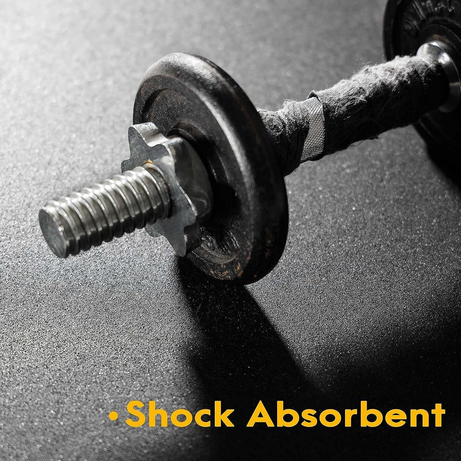 Gym Mat Flooring - Heavy Duty Rubber Mat for Gym Exercise - Premium Slip-Resistant, Shock Absorbent, Solid Rubber Matting for Gymnastic, Sports & Fitness - 1M X 1M with 15MM Thickness image number 2