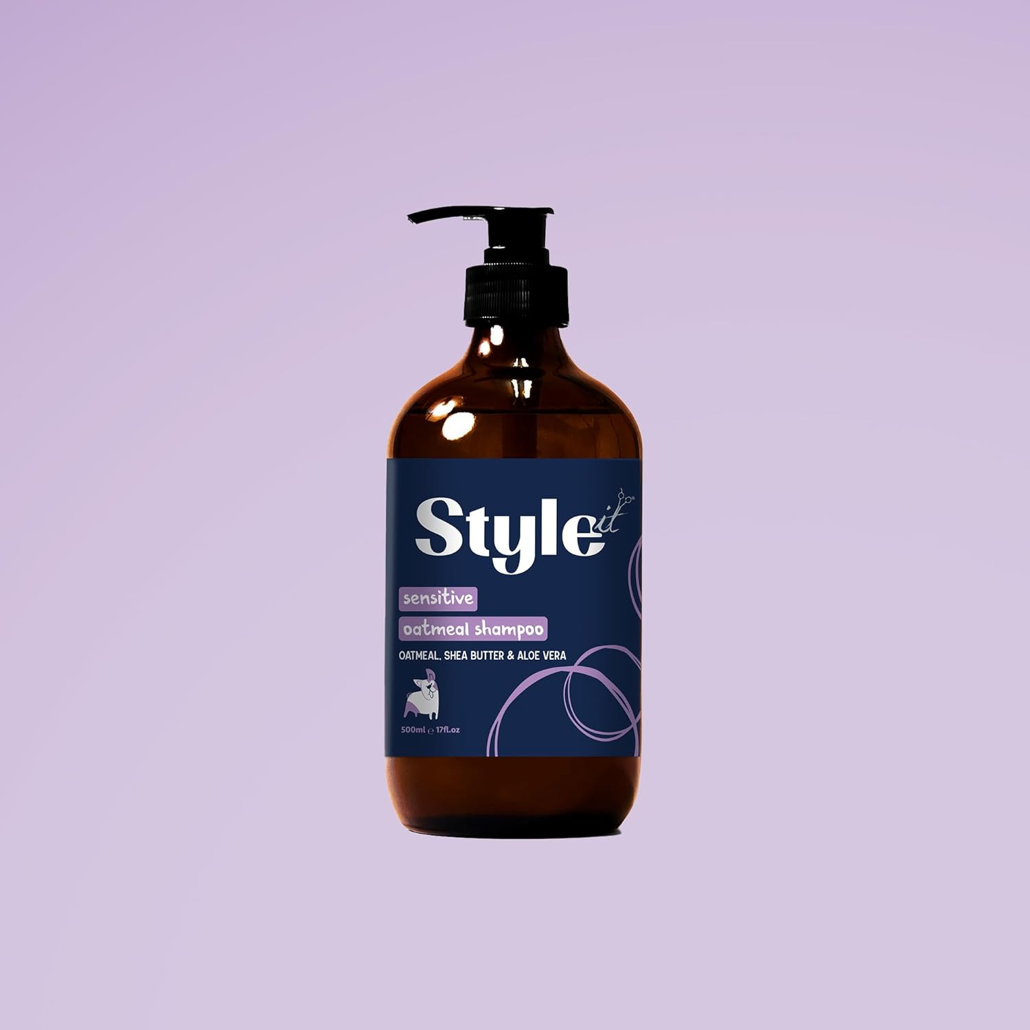 Style It Natural Oatmeal Shampoo for Sensitive Dogs, 500Ml - All Natural Ingredients, Deodorising, Oatmeal, Shea Butter & Aloe Vera, Soap Free, Paraben & Sulphate Free, PH Balanced, Australian Made image number 3