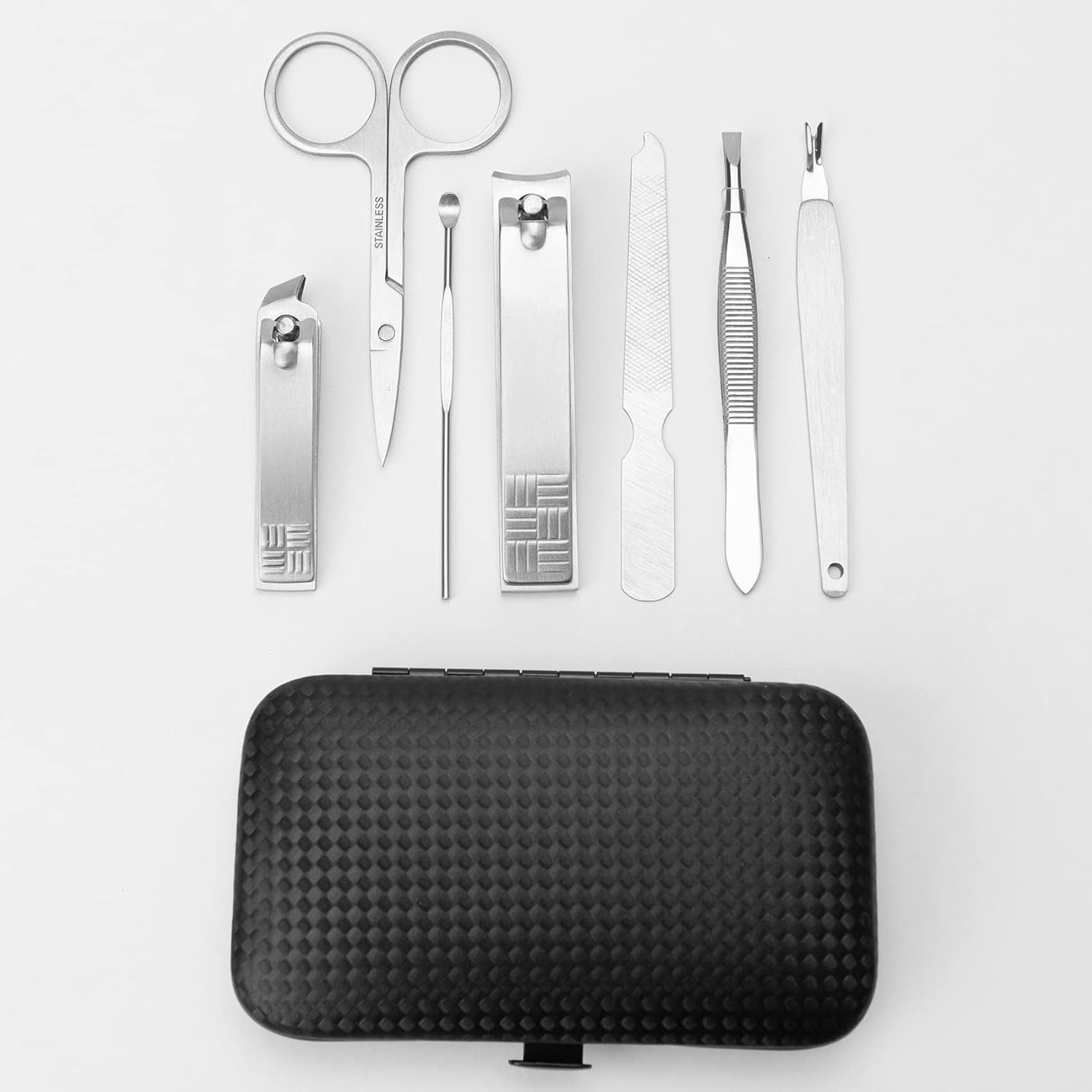 Manicure Set, 7-In-1 Christmas Silver Stainless Steel Nail Clippers Manicure Set, Men'S Care Set, Nails Do, Cuticle Remover for Ingrown Toenails and Thick Nails, for Travel and Home image number 6