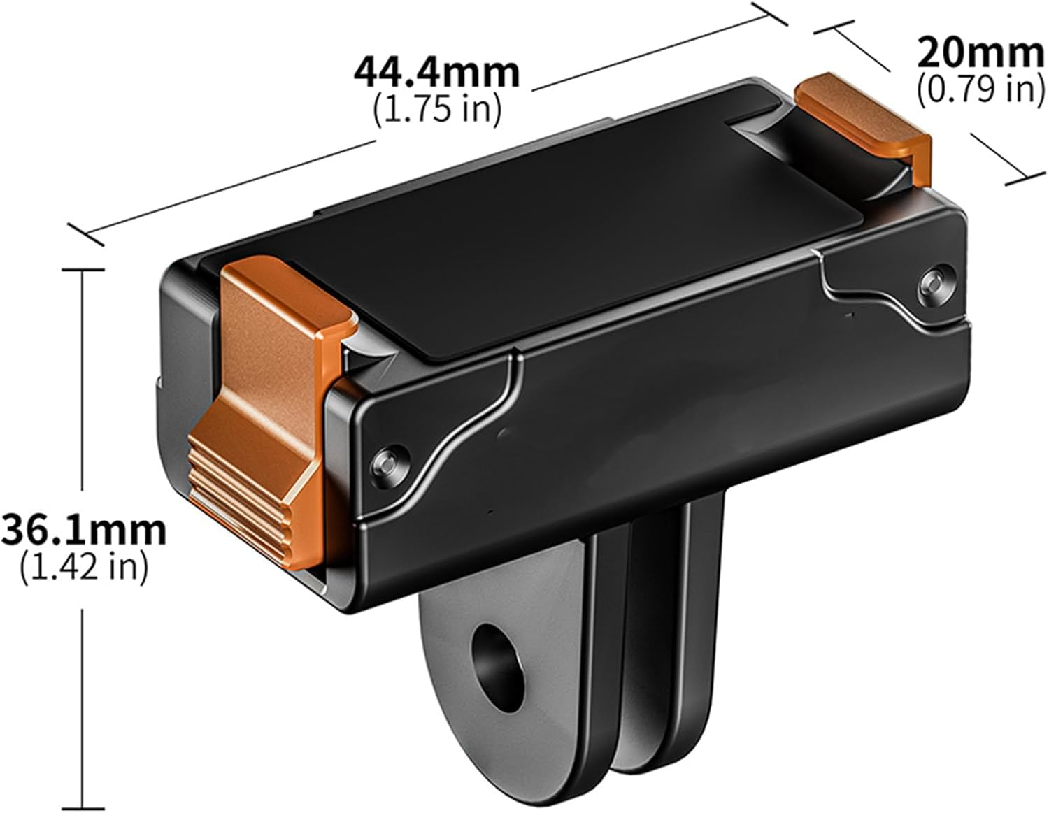 YUULNMOP Magnetic Adapter Mount for DJI Osmo Action 5 Pro/Action 4/Action 3, Quick Release Expansion Adapter, Extension Base for Action5 Pro Accessories image number 1