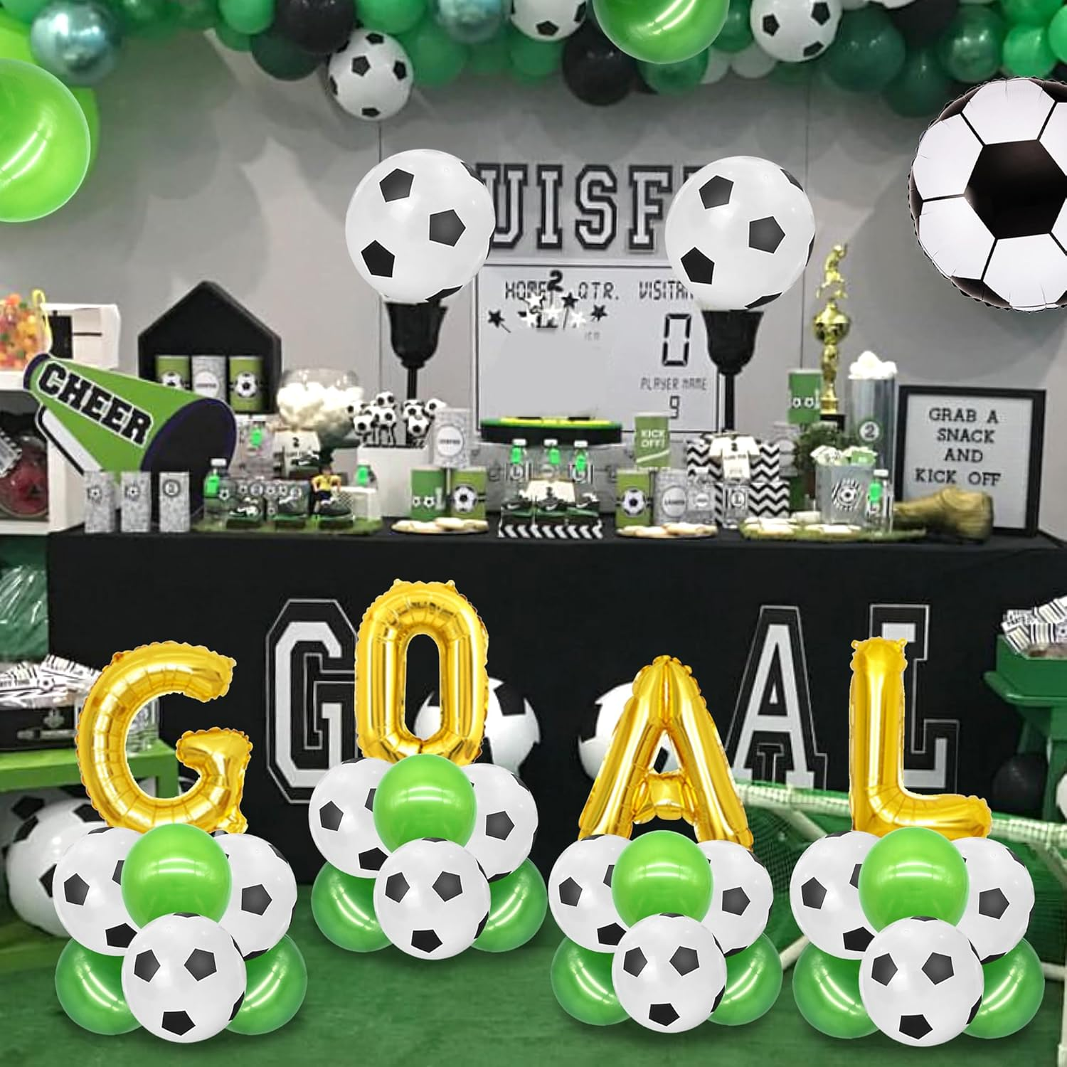 Soccer Balloons Soccer Party Decorations for Men&rsquo;S Boy&rsquo;S Soccer Birthday Party Sports Theme Party (Style 01) image number 3