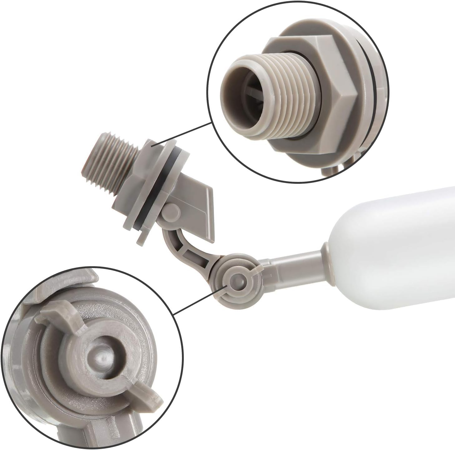 Float Valve Set with Adjustable Arm, 1/2-Inch Water Supply, 3-Piece, for Livestock Water Tanks image number 4