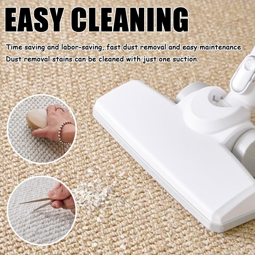 Front Door Mat Indoor Rugs for Entryway,Pet-Friendly Front Door Mat - Anti-Scratch, Algae Fiber, Courtyard Collection Rug Natural Colors for Home Decor Non Slip Washable Absorbent Low40X60Cm (Beige) image number 4