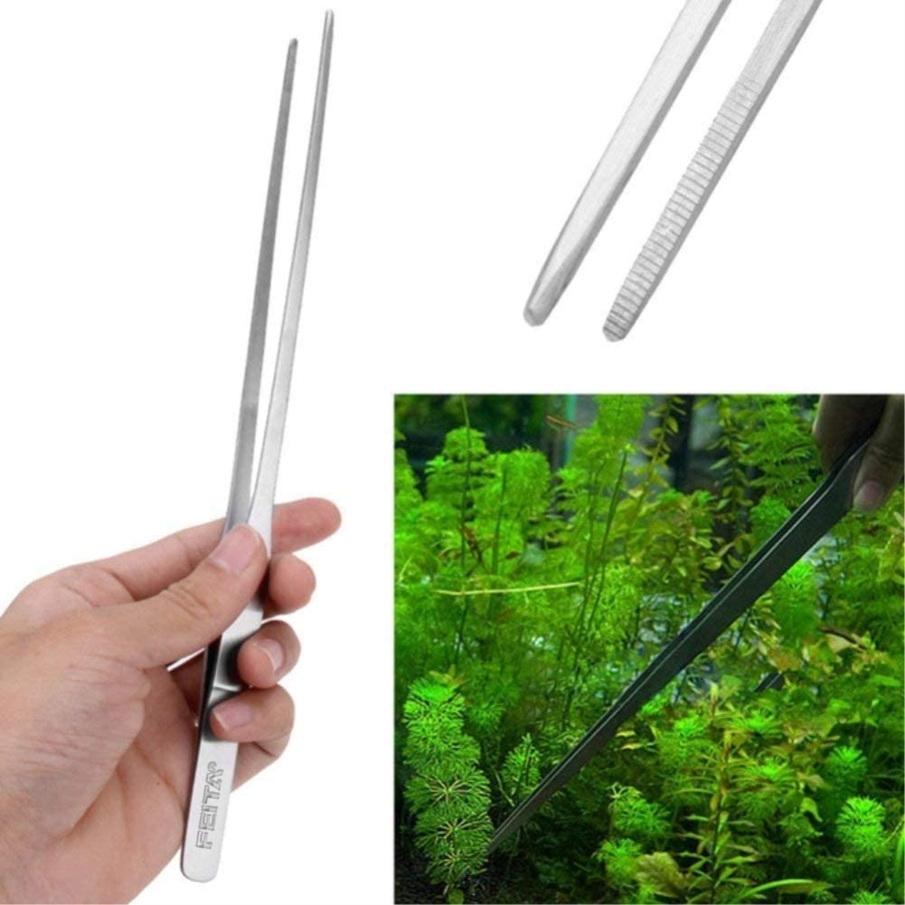 FEITA Extra-Long 15-Inch Tweezer Tongs Stainless Steel Straight - Mega Reptile Feeding Tweezers image number 6