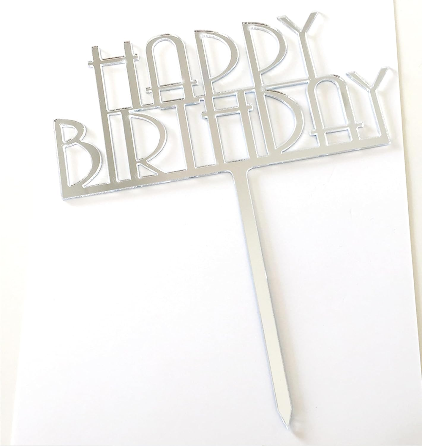 Happy Birthday Cake Topper, Happy Birthday Cake Bunting Decor,Birthday Party Decoration Supplies，Photo Booth Props (Rainbow, Multicolour) image number 3