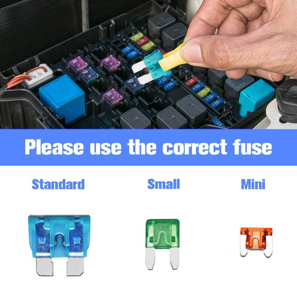 282Pcs Automotive Blade Fuses Kit | Standard/Mini/Low Profile (2A-40A) | Complete Car Fuse Set for Auto, Truck, Boat, RV & Marine | Includes Fuse Puller & Colour-Coded Case image number 2