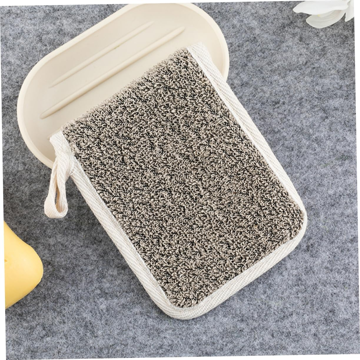 Healeved 4Pcs Exfoliating Soap Pouches Linen Soap Bar Scrubber Bag for Bath Shower for Home Travel image number 5