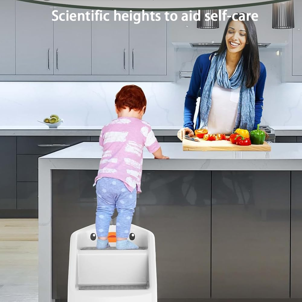 Toddler Step Stool,Folding Bathroom Stool,Potty Training Footstool,Non-Slip Ladder,Cartoon Handwashing Steps,For Bathroom,Sink,Bedroom,Kitchen image number 5