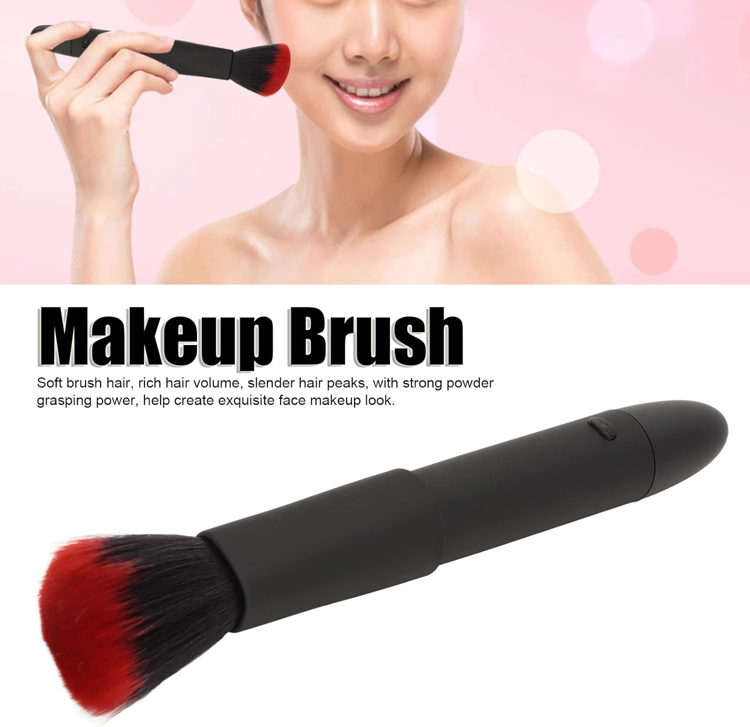 Electric Makeup Brush, 10 Gears Rechargeable Adjustable Multifunctional Waterproof Blush Brush image number 6