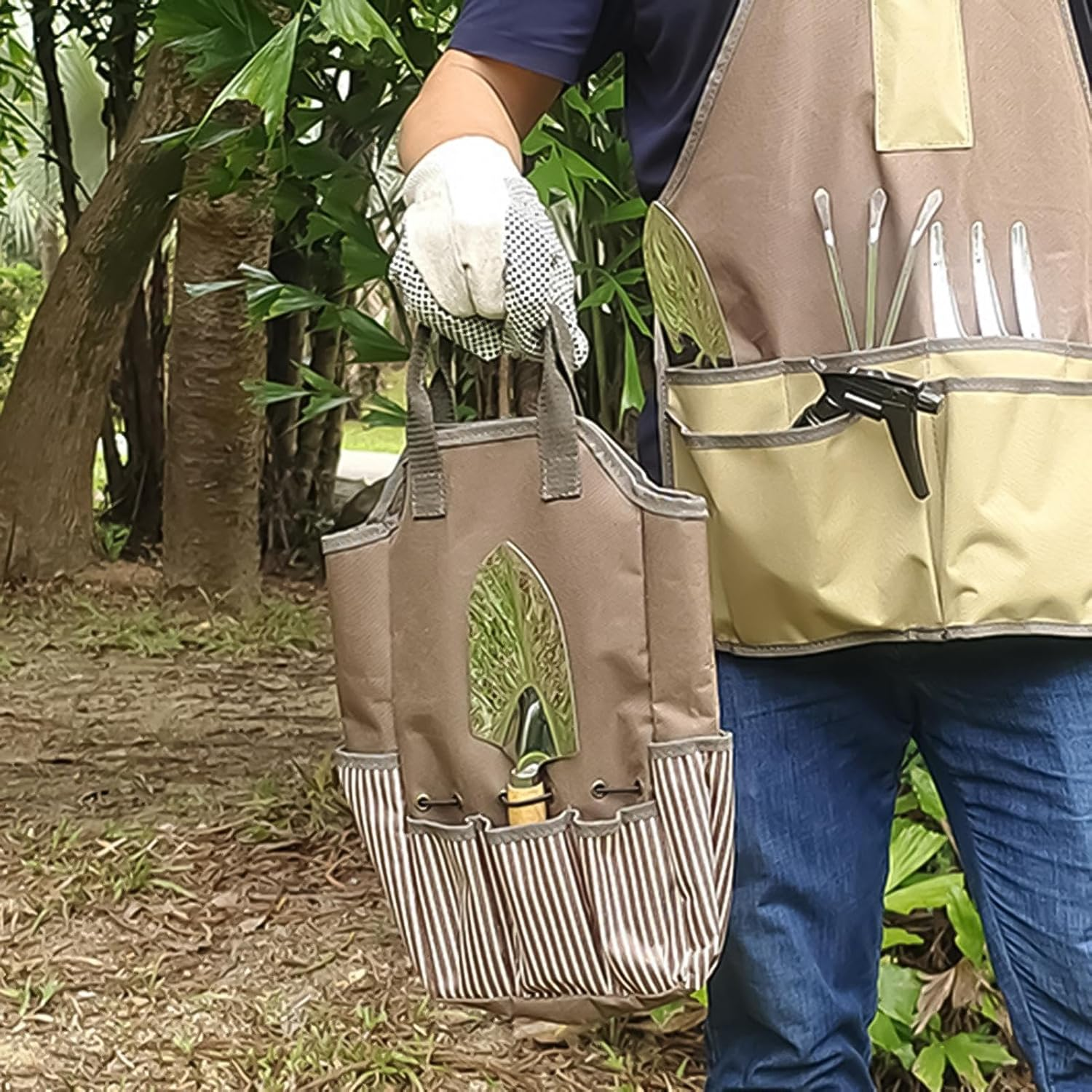 Nuyhgtr Garden Tote Bag, Gardening Tote Bag, Outdoor Tote Bag, Tote Bag, Deluxe Garden Tool Storage Bag and Home Organizer with Pockets, Good for Storage in Garden Supply image number 5