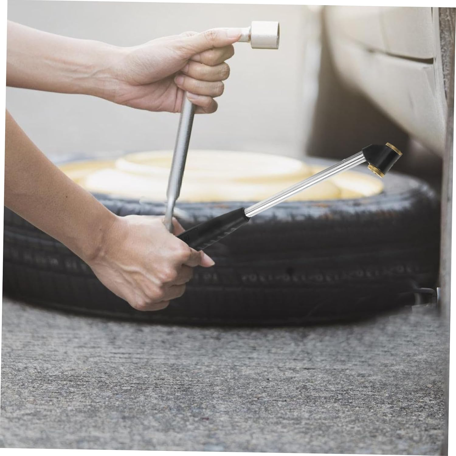 TINEASUR Car Tire Inflator Chuck Double-End Air Compressor Tire Inflator Nozzle Attachment for Automotive Wheel Air Inflation image number 4