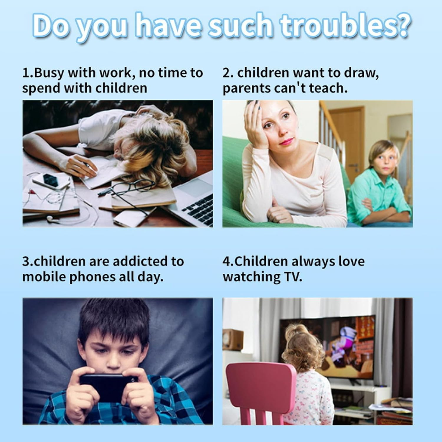 YUEHISY Drawing Robot for Kids, Interactive Educational Self Drawing Robot with 100 Sheets Card, Multiple Modes, Smart Painting Learning Toy (Sky Blue) image number 4