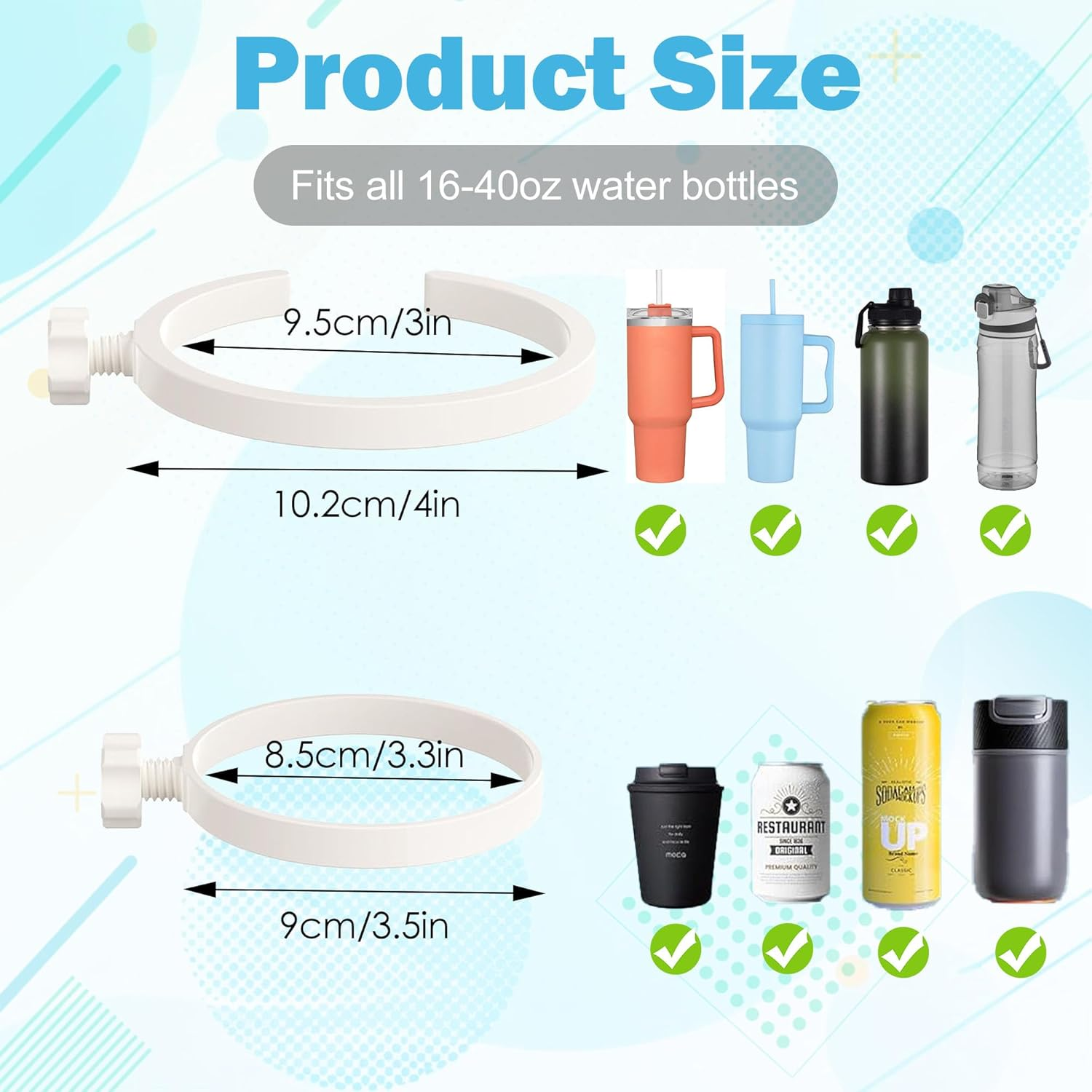 2 Pack Cup Holder for Bogg Bag, Fits for Stanley Cup 16-40Oz, Bogg Bag Accessories Insert Drink Holder Attachment for Rubber Beach Tote Bags Summer Accessories Gifts for Women Girls image number 5