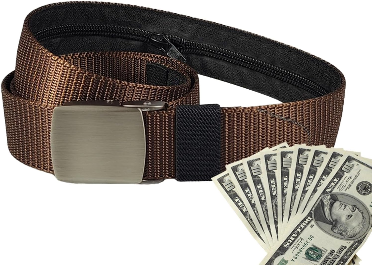 Money Belt for Travel, Security Money Belt, Belt with Money Pocket, Cashsafe Anti-Theft Wallet, Secure Comfortable Waist Belt for Valuables, Cash, Women, Passport, Darkblue, Siehe Beschreibung, See