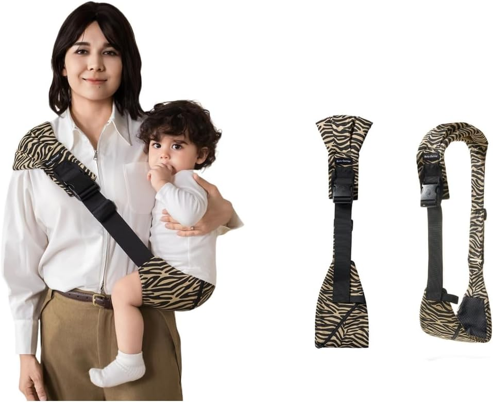 Baby Carrier Toddler Sling with Pocket, Front Carry for Newborns & Older Babies 8-32 Lbs Infants Adjustable Size Breathable Lightweight Portable Cotton