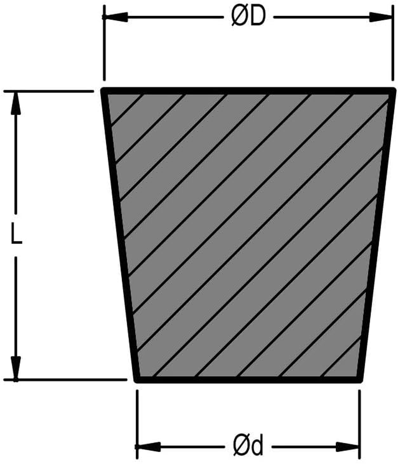 Lab Tapered Stopper Plug for 5/16" 8-9 Mm Test Tube Hole (Pack of 30) for Paint Masking Surface Protection Dust Isolated Liguid Sealed Black Rubber image number 5