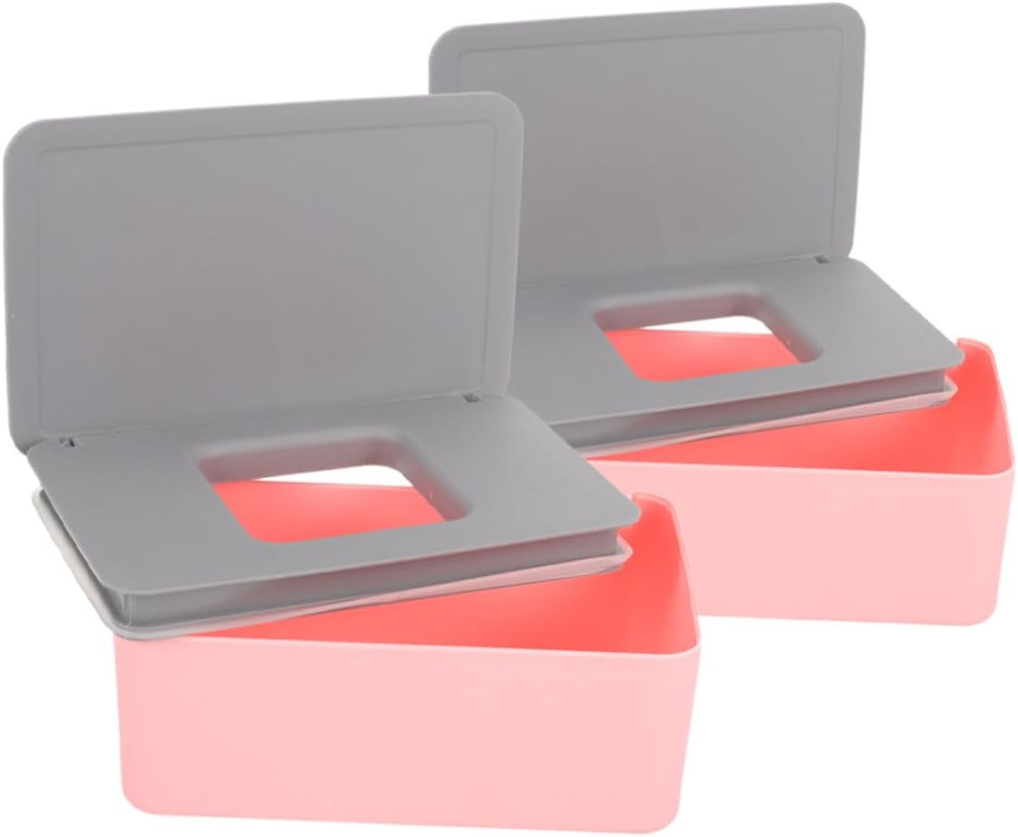 TIDTALEO 2Pcs Portable Wipes Container Wet Tissue Case for Go Use Ample Capacity Wipe Holder Reusable Storage Box for Home Travel and Outdoor Activities image number 6