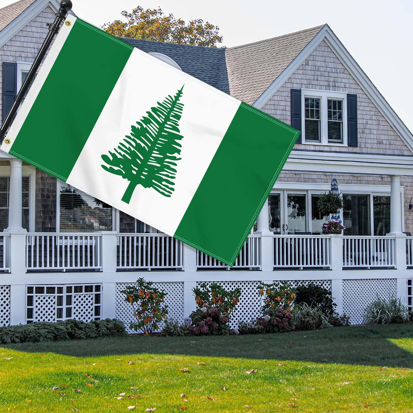 3&times;5 FT Large Norfolk Island Flag, 90&times;150 CM Big 100D Norfolk Island Outdoor Banner,Tiny Doube Side Printing Decor for Patio Garden with Brass Gromment image number 4