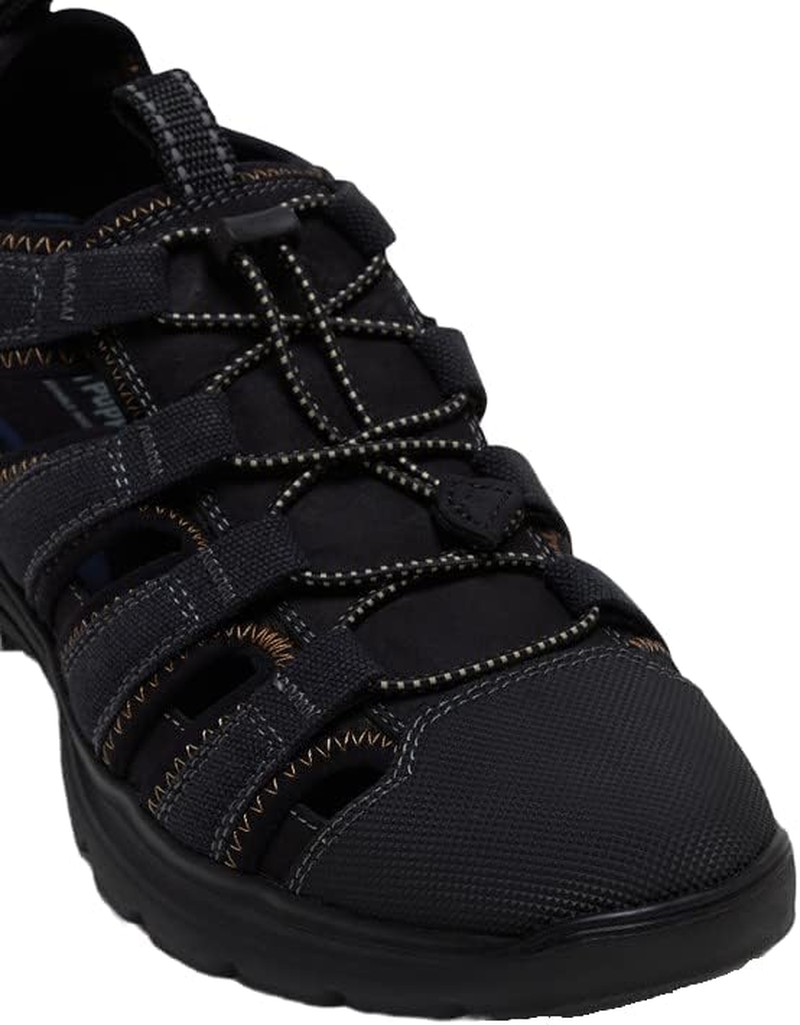 Hush Puppies Mens Black Asir Comfort Shoes Slide Sandals 7 image number 4