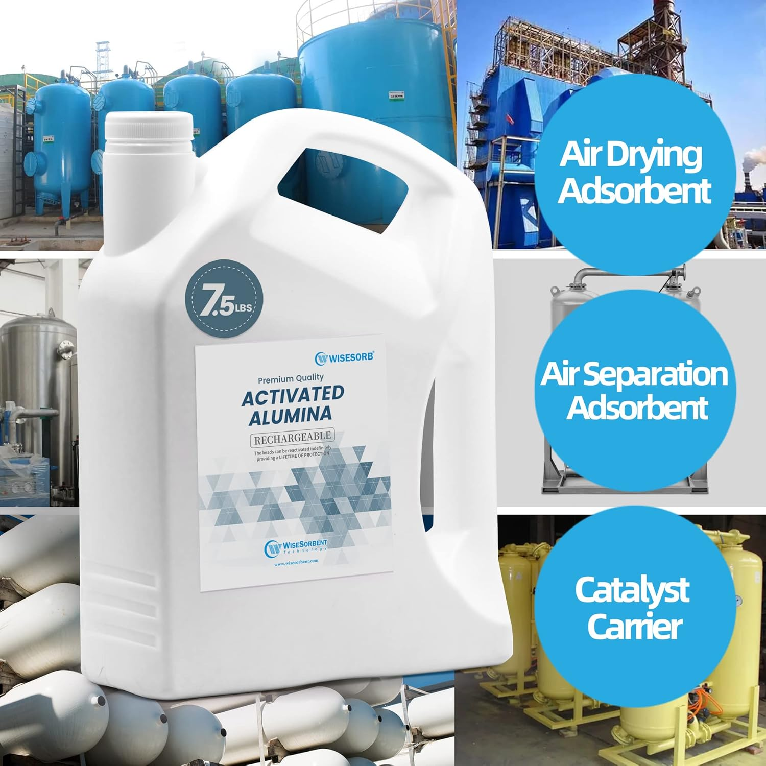 Wisesorb 7.5 LBS Activated Alumina, Alumina Desiccant, Reusable Desiccant Dehumidifier image number 4