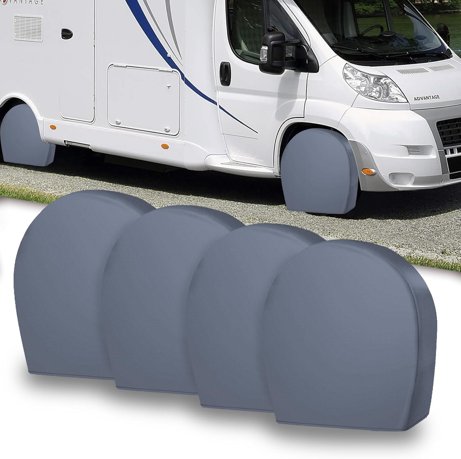 Caravan Wheel Cover, Tyre Cover, Caravan, All-Round Protection, UV Protection, Waterproof, Dustproof, Universal Caravan Tyre Cover (15 Inches, Pack of 4) image number 5