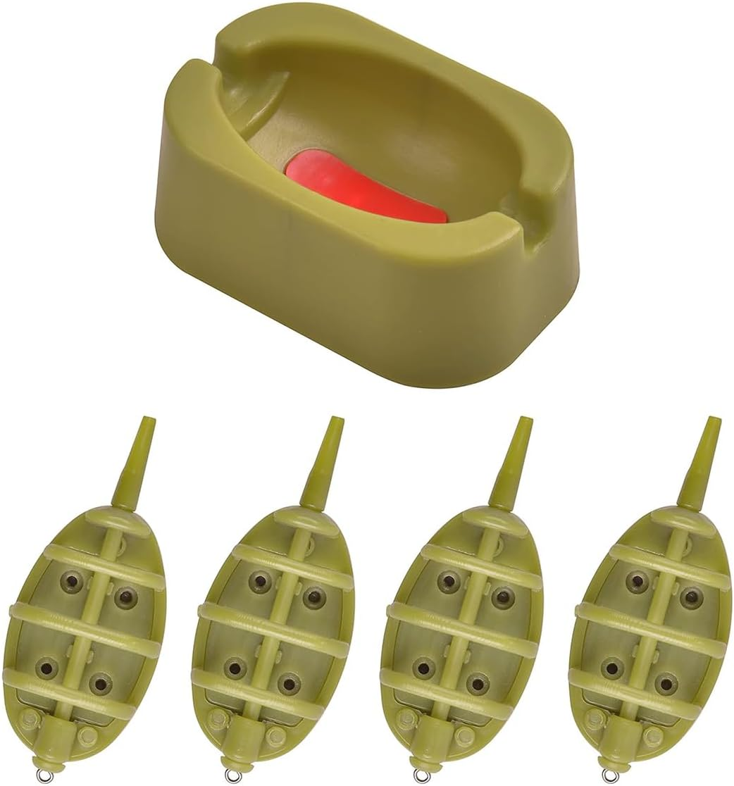 AIMALL Carp Fishing Method Feeder Set with Bait Mould &ndash; Plastic-Coated Nest Feeder for Accurate Baiting image number 1