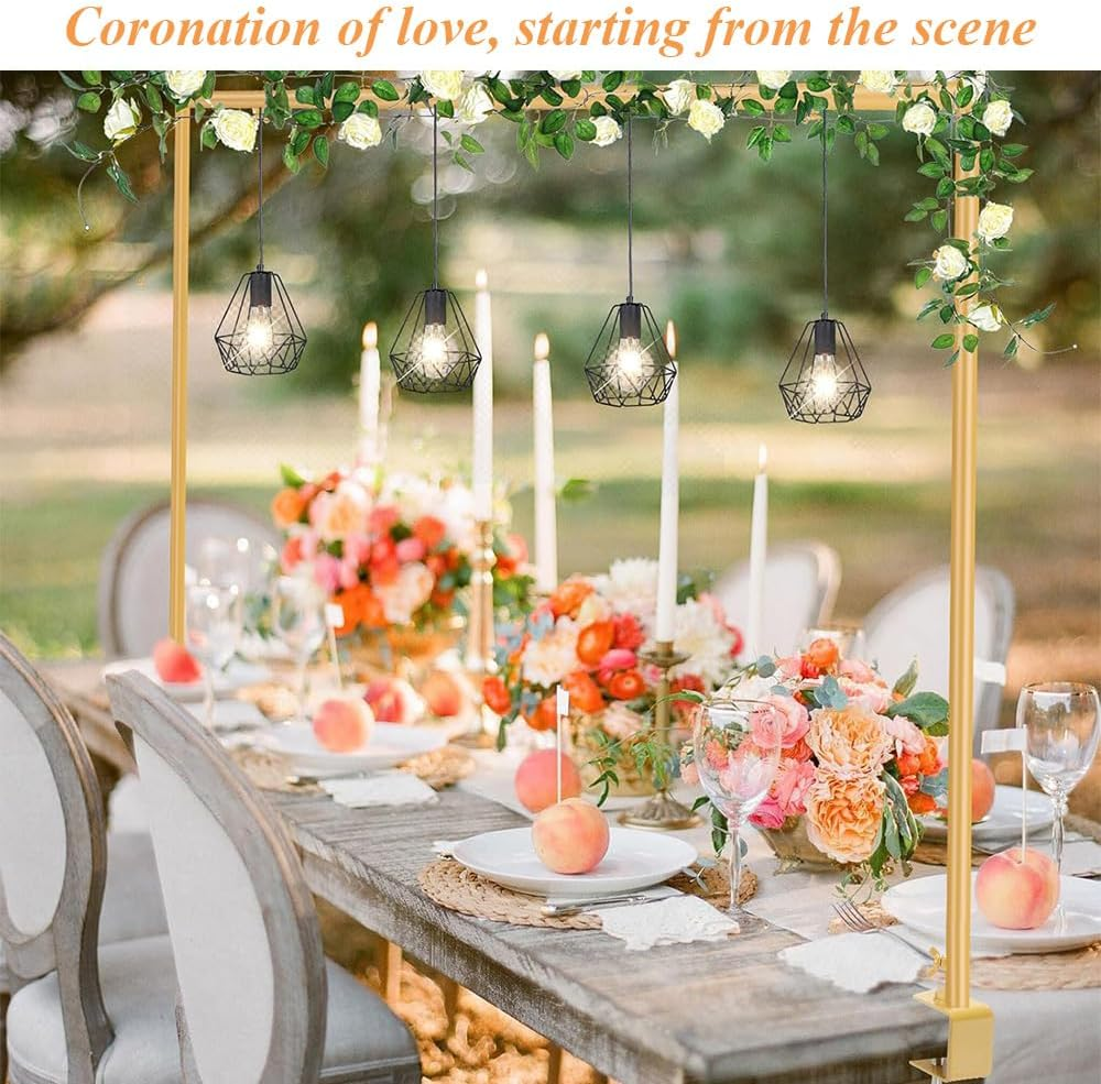 Table Pole Stand,Adjustable Tabletop Stands,Balloon Decor Frame, Metal Decorating Hanging Rod ,Wedding Decoration Frame,Party Backdrop Holder, for Wedding, Birthday, Anniversary Decoration image number 5