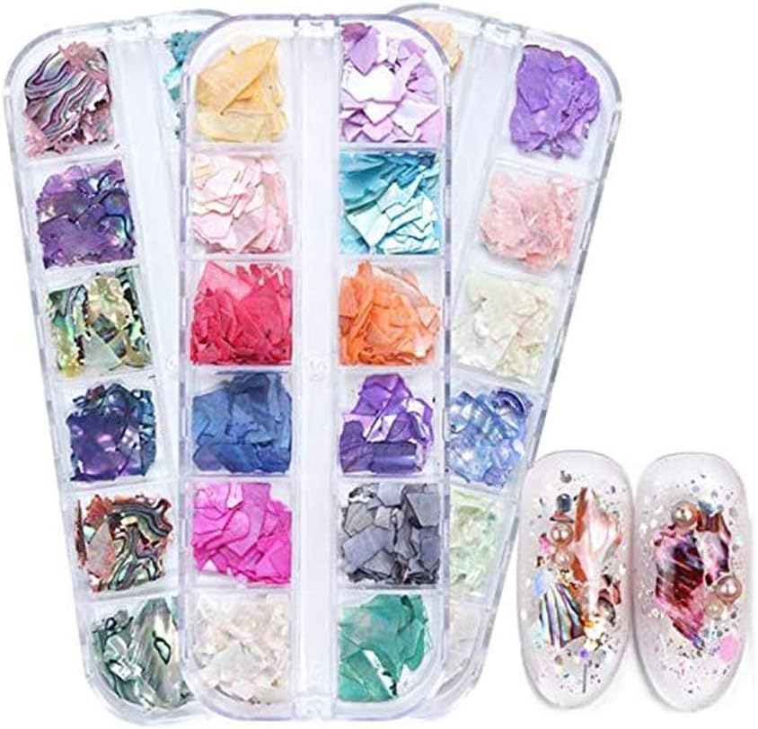 1 Set 3D Irregular Nail Sequins Holographic Glitter Nails Art Decorations image number 1